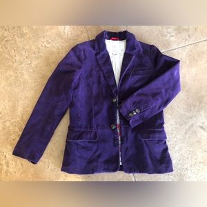 Mini Boden x Roald Dahl Charlie and the Chocolate Factory Velvet Blazer sz 11-12